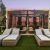 pool cabanas with lounge chairs